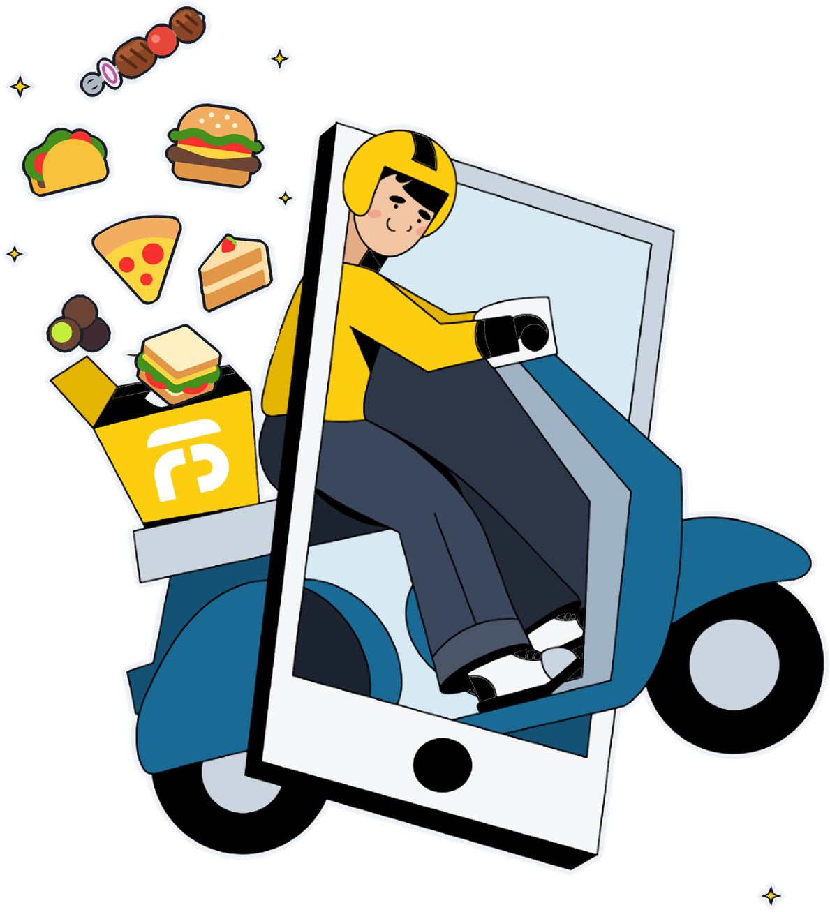 Fullship delivery rider
